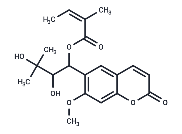 2,3-dihydroxy-1-(7-methoxy-2-oxo-2H-chromen-6-yl)-3-methylbutyl (2Z)-2-methylbut-2-enoate