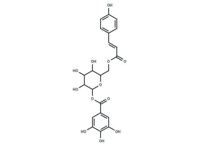 3,4,5-trihydroxy-6-({[(2E)-(hydroxyphenyl)prop-2-enoyl]oxy}methyl)oxan-yl 3,4,5-trihydroxybenzoate