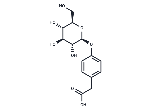 2-(4-{[(2S,3R,4S,5S,6R)-3,4,5-trihydroxy-6-(hydroxymethyl)oxan-2-yl]oxy}phenyl)acetic acid