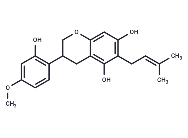 3-(2-hydroxy-4-methoxyphenyl)-6-(3-methylbut-2-en-1-yl)-3,4-dihydro-2H-1-benzopyran-5,7-diol