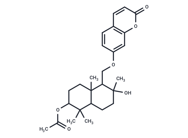 6-hydroxy-1,1,4a,6-tetramethyl-5-{[(2-oxo-2H-chromen-yl)oxy]methyl}-decahydronaphthalen-yl acetate