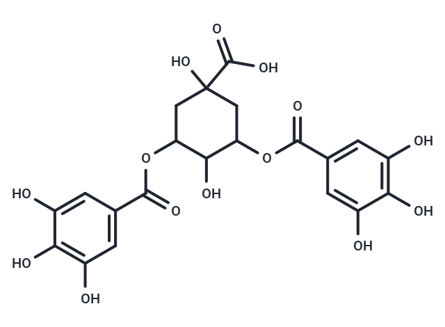 1,4-dihydroxy-3,5-bis(3,4,5-trihydroxybenzoyloxy)cyclohexane-1-carboxylic acid