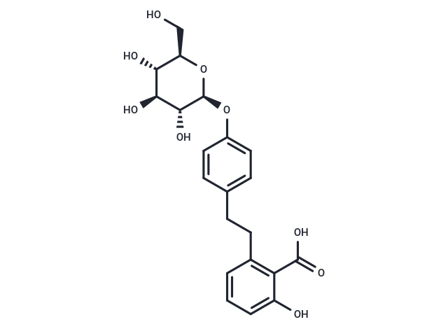 2-hydroxy-6-[2-(4-{[3,4,5-trihydroxy-6-(hydroxymethyl)oxan-2-yl]oxy}phenyl)ethyl]benzoic acid
