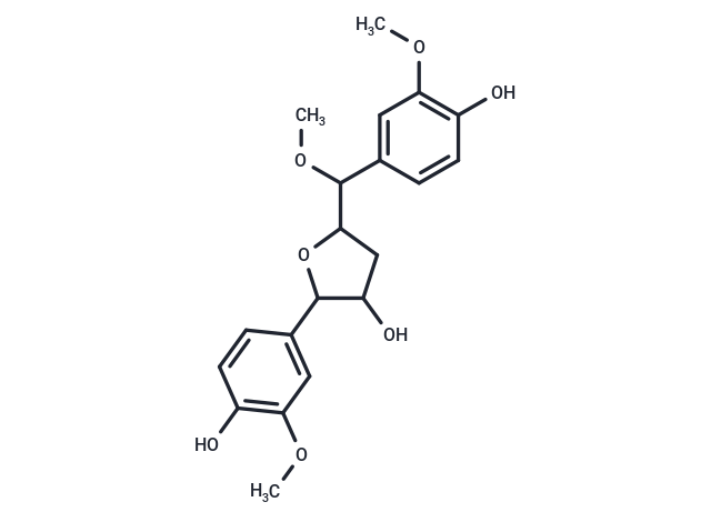 2-(4-hydroxy-3-methoxyphenyl)-5-[(4-hydroxy-3-methoxyphenyl)(methoxy)methyl]oxolan-3-ol