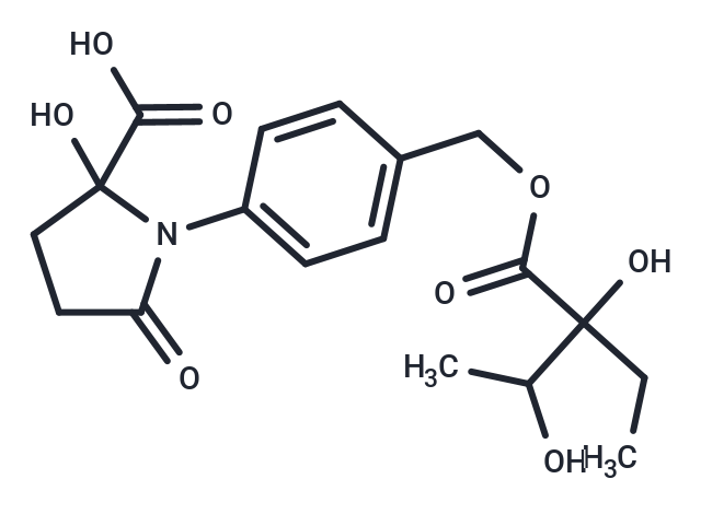 1-(4-{[(2-ethyl-dihydroxybutanoyl)oxy]methyl}phenyl)-2-hydroxy-5-oxopyrrolidine-2-carboxylic acid