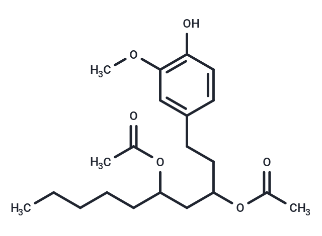 3-(acetyloxy)-1-(4-hydroxy-3-methoxyphenyl)decan-5-yl acetate