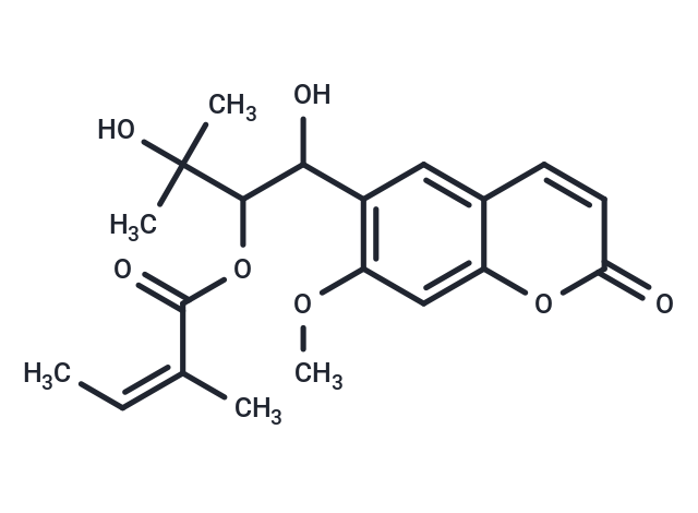 1,3-dihydroxy-1-(7-methoxy-2-oxo-2H-chromen-6-yl)-3-methylbutan-2-yl (2Z)-2-methylbut-2-enoate