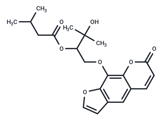 3-hydroxy-3-methyl-1-({7-oxo-7H-furo[3,2-g]chromen-9-yl}oxy)butan-2-yl 3-methylbutanoate