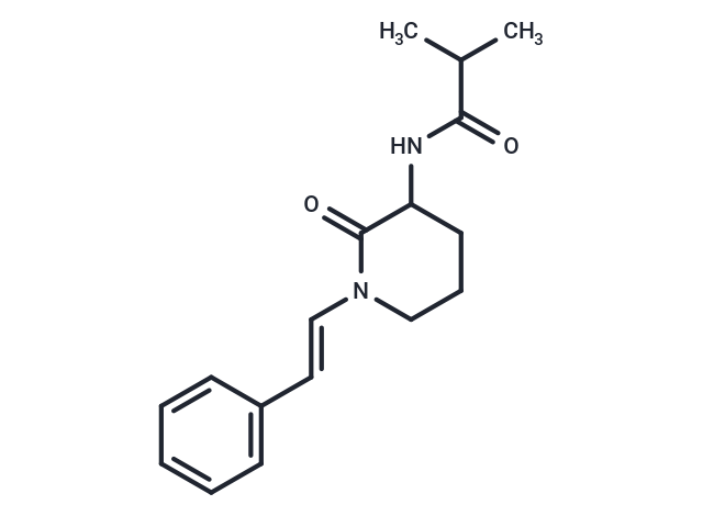 2-methyl-N-{2-oxo-1-[(1E)-2-phenylethenyl]piperidin-3-yl}propanamide