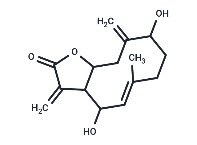 4,9-dihydroxy-methyl-3,10-dimethylidene-2H,3H,3aH,4H,7H,8H,9H,10H,11H,11aH-cyclodeca[b]furan-2-one