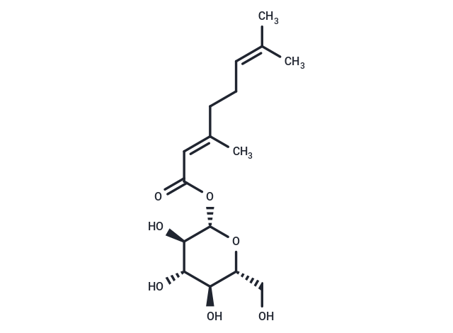 (2S,3R,4S,5S,6R)-3,4,5-trihydroxy-6-(hydroxymethyl)oxan-2-yl (2E)-3,7-dimethylocta-2,6-dienoate