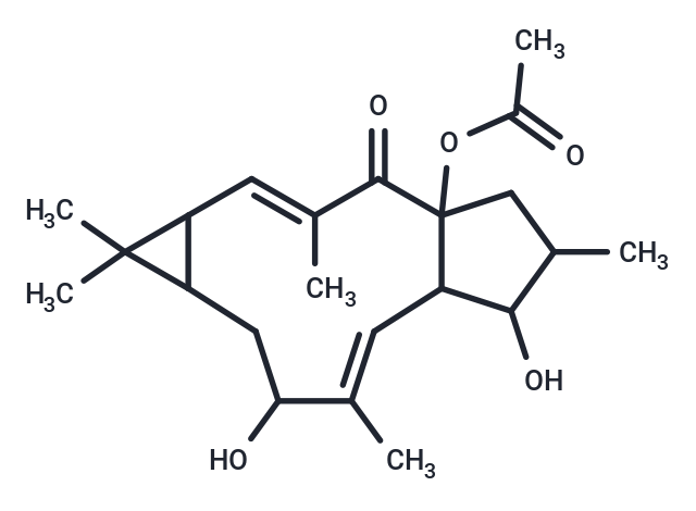9,13-dihydroxy-3,6,6,10,14-pentamethyl-2-oxotricyclo[10.3.0.0^{5,7}]pentadeca-dien-1-yl acetate