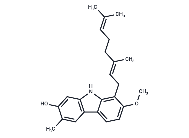 8-[(2E)-3,7-dimethylocta-2,6-dien-1-yl]-7-methoxy-3-methyl-9H-carbazol-2-ol
