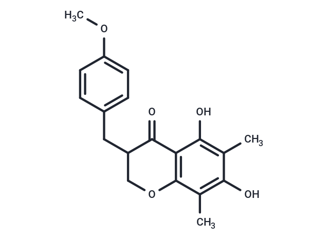 5,7-dihydroxy-3-[(4-methoxyphenyl)methyl]-6,8-dimethyl-3,4-dihydro-2H-1-benzopyran-4-one