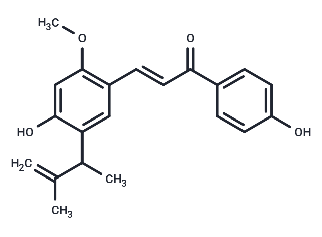 (2E)-3-[4-hydroxy-2-methoxy-5-(3-methylbut-3-en-2-yl)phenyl]-1-(4-hydroxyphenyl)prop-2-en-1-one