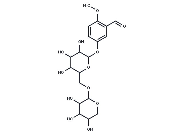 2-methoxy-5-[(3,4,5-trihydroxy-6-{[(3,4,5-trihydroxyoxan-2-yl)oxy]methyl}oxan-2-yl)oxy]benzaldehyde
