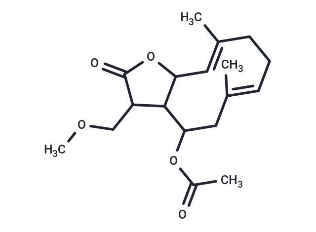 3-(methoxymethyl)-6,10-dimethyl-2-oxo-2H,3H,3aH,4H,5H,8H,9H,11aH-cyclodeca[b]furan-4-yl acetate