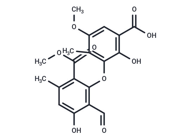3-[2-formyl-3-hydroxy-6-(methoxycarbonyl)-5-methylphenoxy]-2-hydroxy-5-methoxy-4-methylbenzoic acid