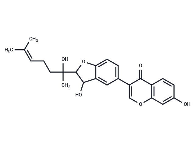 7-hydroxy-3-[3-hydroxy-2-(2-hydroxy-methylhept-en-yl)-2,3-dihydro-1-benzofuran-yl]-4H-chromen-4-one