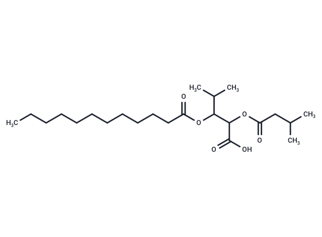 3-(dodecanoyloxy)-4-methyl-2-[(3-methylbutanoyl)oxy]pentanoic acid