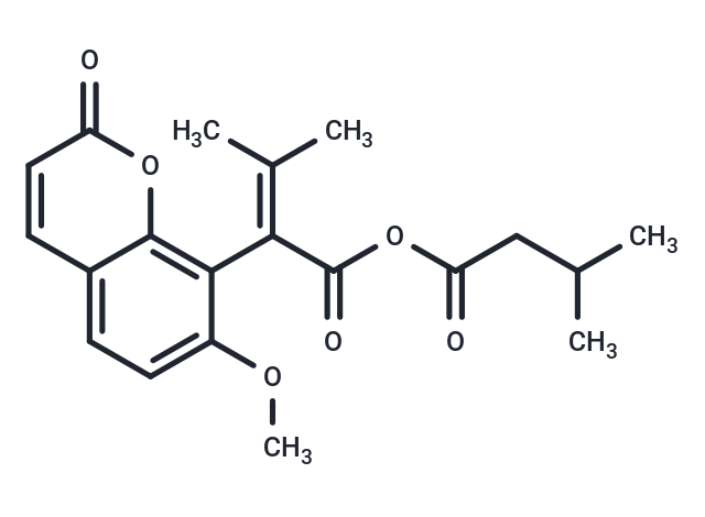 3-methylbutanoyl 2-(7-methoxy-2-oxo-2H-chromen-8-yl)-3-methylbut-2-enoate