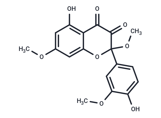 5-hydroxy-2-(4-hydroxy-3-methoxyphenyl)-2,7-dimethoxy-3,4-dihydro-2H-1-benzopyran-3,4-dione