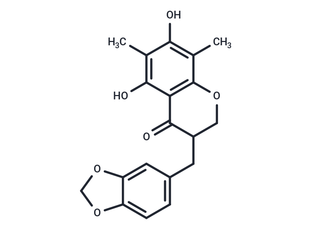 3-[(2H-1,3-benzodioxol-5-yl)methyl]-5,7-dihydroxy-6,8-dimethyl-3,4-dihydro-2H-1-benzopyran-4-one