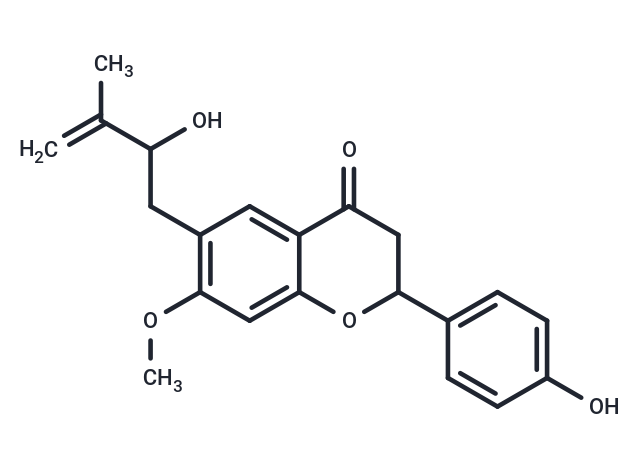 6-(2-hydroxy-3-methylbut-3-en-1-yl)-2-(4-hydroxyphenyl)-7-methoxy-3,4-dihydro-2H-1-benzopyran-4-one
