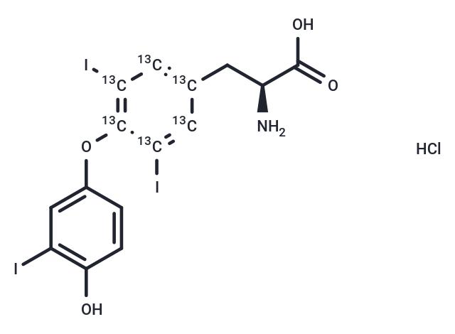 Triiodothyronine-13C6 Hydrochloride In Methanol, Concentration: 100µg/mL (Standard)