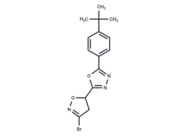 2-(3-bromo-4,5-dihydroisoxazol-5-yl)-5-(4-(tert-butyl)phenyl)-1,3,4-oxadiazole