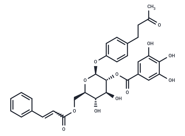 2-Butanone, 4-[4-[[6-O-(1-oxo-3-phenyl-2-propen-1-yl)-2-O-(3,4,5-trihydroxybenzoyl)-β-D-glucopyranosyl]oxy]phenyl]-