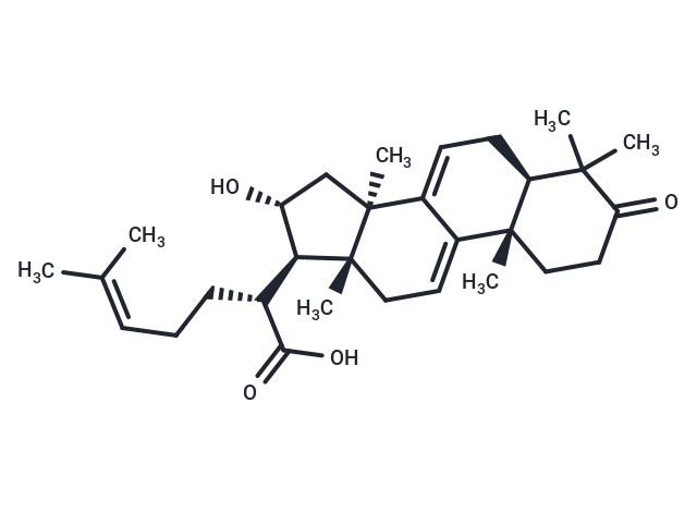 16R-Hydroxy-3-oxolanosta7,9(11),24-trien-21-oic acid