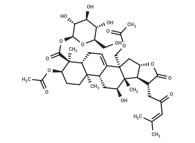 3α,30-Diacetoxy-12α-hydroxy-23-oxoeupha-7,24-dien-21,16β-olid-28-oic acid 28-O-β-D-glucopyranosyl ester