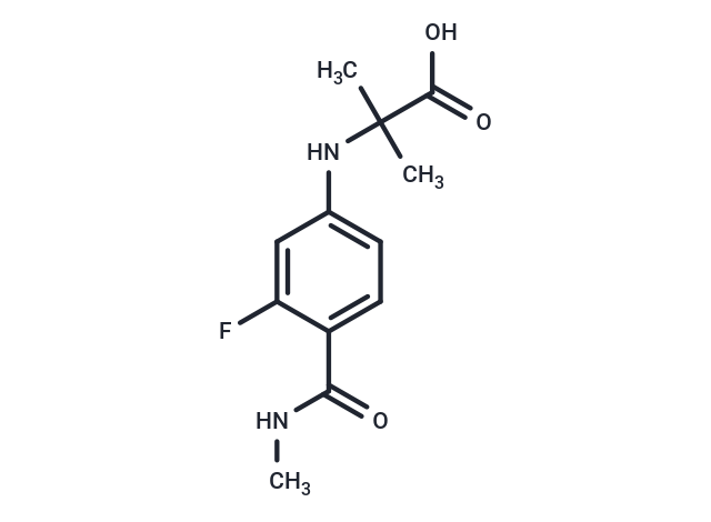 2-((3-Fluoro-4-(methylcarbamoyl)phenyl)amino)-2-methylpropanoic acid